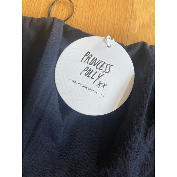 NWT Princess Polly Rolla Romper Playsuit Navy Blue Ruffle 2 - Picture 4 of 6